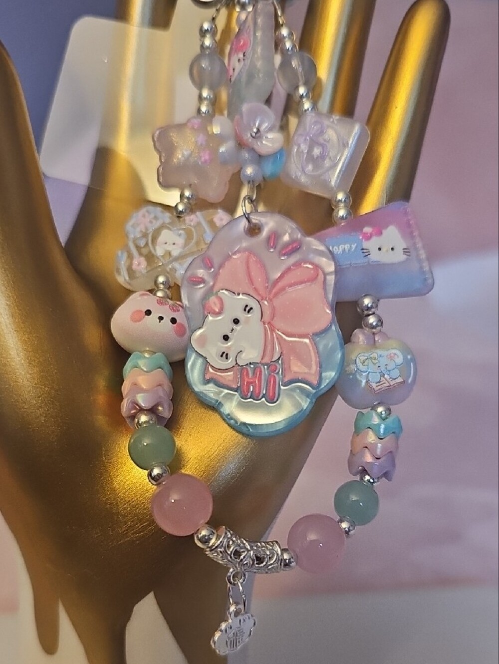 CHARMS: Pastel Cute Cat Phone Charm - Picture 2 of 3